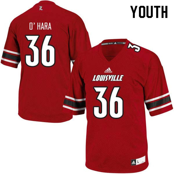 Youth Louisville Cardinals #36 Evan O'Hara College Football Jerseys Sale-Red - Click Image to Close